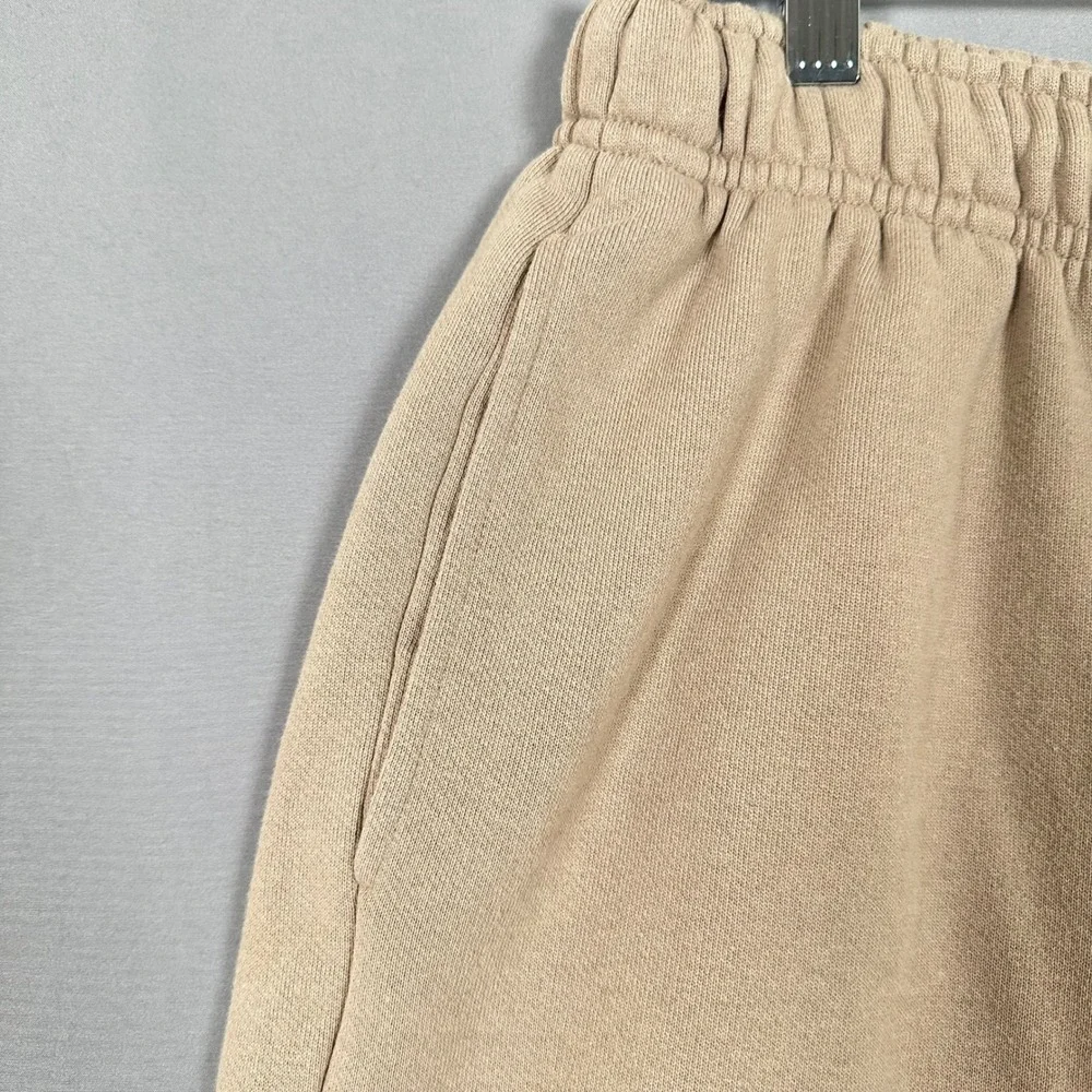 Alo Yoga Accolade Straight Leg Sweatpants Tan Beige Fleece Lounge Pants Small